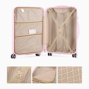 Planet Gates Luggage Set with Handbag,Women Travel Suitcase Bag with Cosmetic Bag,20"22"24"26"28"inch Wheel Trolley Case