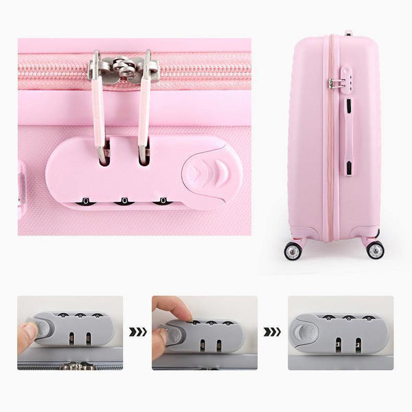 Planet Gates Luggage Set with Handbag,Women Travel Suitcase Bag with Cosmetic Bag,20"22"24"26"28"inch Wheel Trolley Case