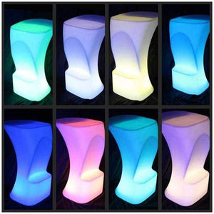 Planet Gates Luminous waterproof Stool High LED bar chair barstool upholstered LED Commercial Bar Furniture Bar Stools