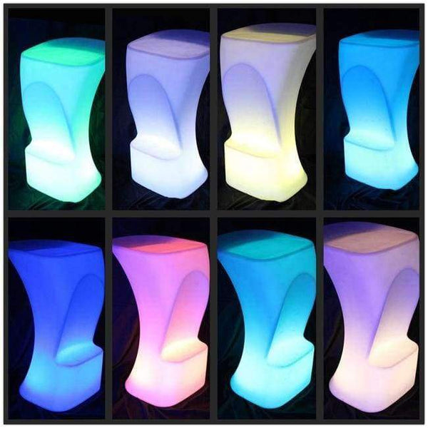 Planet Gates Luminous waterproof Stool High LED bar chair barstool upholstered LED Commercial Bar Furniture Bar Stools