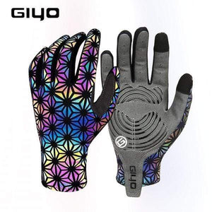 Planet Gates Luminous / XXL Wind Breaking Cycling Full Finger Gloves Touch Screen Anti-slip Bicycle Lycra Fabric Mittens Bicicleta Road Bike Long Glove