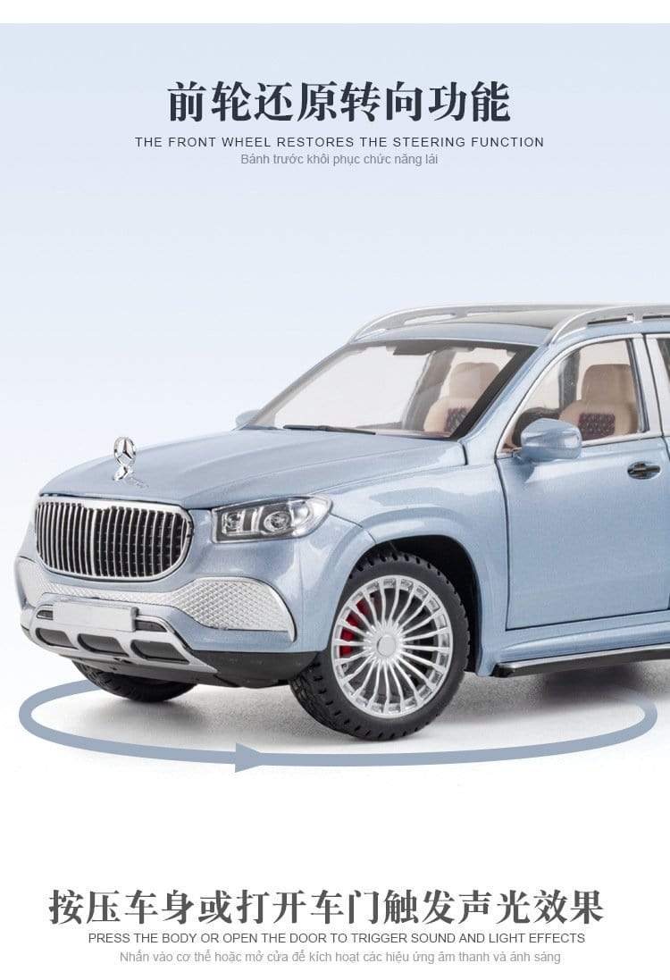 Planet Gates Luxury 1:24 Alloy Model Car Mercedes-Benz Gls 600 Maybach Miniature Diecast Metal Vehicle Collection Display Gift for Children