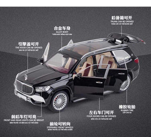 Planet Gates Luxury 1:24 Alloy Model Car Mercedes-Benz Gls 600 Maybach Miniature Diecast Metal Vehicle Collection Display Gift for Children
