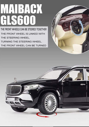 Planet Gates Luxury 1:24 Alloy Model Car Mercedes-Benz Gls 600 Maybach Miniature Diecast Metal Vehicle Collection Display Gift for Children