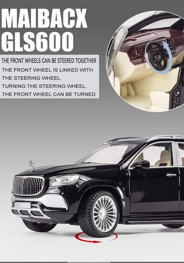 Planet Gates Luxury 1:24 Alloy Model Car Mercedes-Benz Gls 600 Maybach Miniature Diecast Metal Vehicle Collection Display Gift for Children