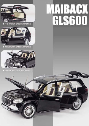 Planet Gates Luxury 1:24 Alloy Model Car Mercedes-Benz Gls 600 Maybach Miniature Diecast Metal Vehicle Collection Display Gift for Children