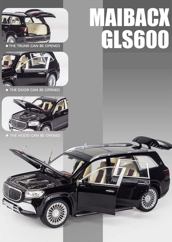 Planet Gates Luxury 1:24 Alloy Model Car Mercedes-Benz Gls 600 Maybach Miniature Diecast Metal Vehicle Collection Display Gift for Children