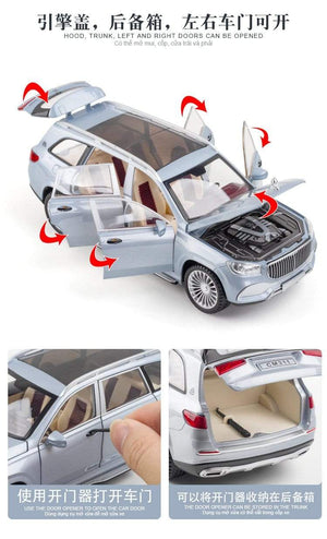 Planet Gates Luxury 1:24 Alloy Model Car Mercedes-Benz Gls 600 Maybach Miniature Diecast Metal Vehicle Collection Display Gift for Children