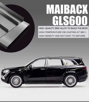 Planet Gates Luxury 1:24 Alloy Model Car Mercedes-Benz Gls 600 Maybach Miniature Diecast Metal Vehicle Collection Display Gift for Children