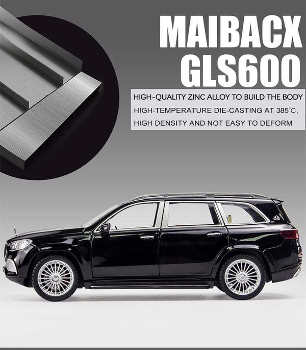 Planet Gates Luxury 1:24 Alloy Model Car Mercedes-Benz Gls 600 Maybach Miniature Diecast Metal Vehicle Collection Display Gift for Children