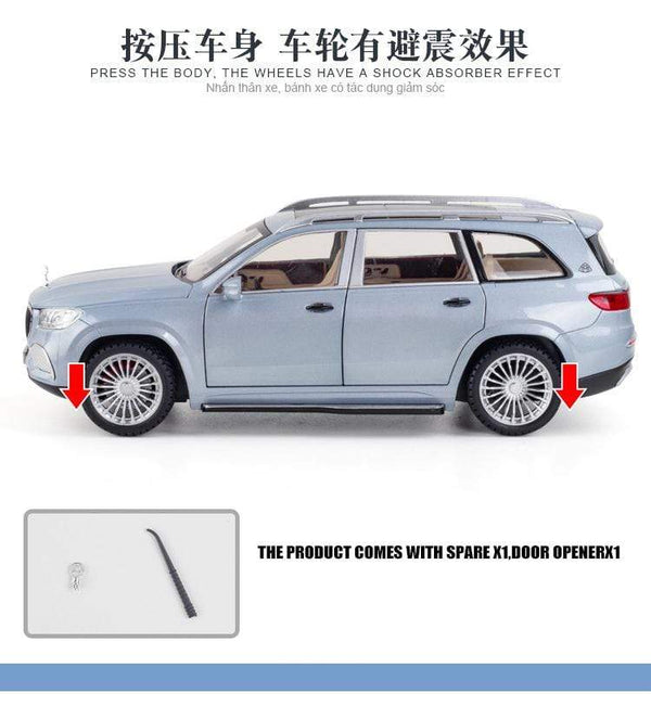 Planet Gates Luxury 1:24 Alloy Model Car Mercedes-Benz Gls 600 Maybach Miniature Diecast Metal Vehicle Collection Display Gift for Children