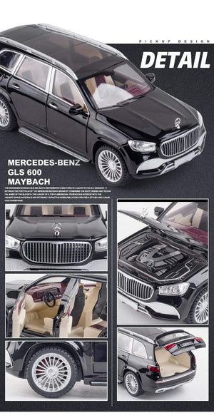 Planet Gates Luxury 1:24 Alloy Model Car Mercedes-Benz Gls 600 Maybach Miniature Diecast Metal Vehicle Collection Display Gift for Children