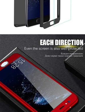 Planet Gates Luxury 360 Degree Full Cover Phone Case For huawei P10 P9 P8 Lite Mate 20 10 Pro Lite Screen Protector Cover Mate 20 Case Glass