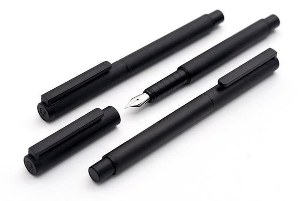 Planet Gates Luxury Black Fountain Pen Set 0.5mm F Nib Steel Ink Pens for Simple Business Gift Free Shipping