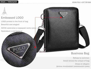 Planet Gates Luxury Brand Bags Leather Men's Single Shoulder Bag Double Pocket Men Bags Men Casual Crossbody Bag Handbag For Male