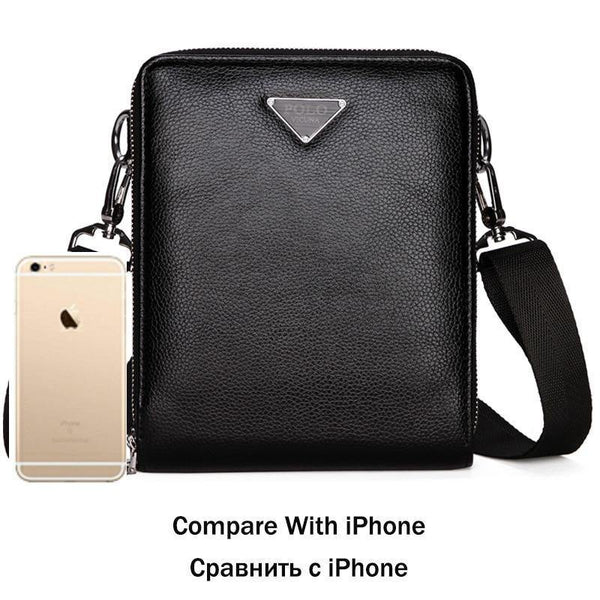 Planet Gates Luxury Brand Bags Leather Men's Single Shoulder Bag Double Pocket Men Bags Men Casual Crossbody Bag Handbag For Male