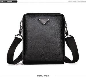 Planet Gates Luxury Brand Bags Leather Men's Single Shoulder Bag Double Pocket Men Bags Men Casual Crossbody Bag Handbag For Male