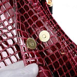 Luxury Crocodile Handbag Women Retro Three-pocket Large Shoulder Bag Female High Quality