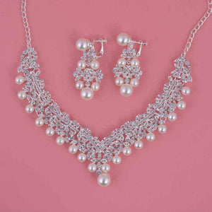 Planet Gates Luxury Fashion 2018 Necklaces Earrings Tiara Rhinestone Crystal Pearl Wedding Bride Party Wholesale Bridal Jewelry Sets