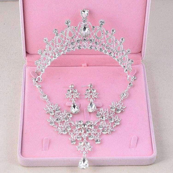 Planet Gates Luxury Fashion 2018 Necklaces Earrings Tiara Rhinestone Crystal Pearl Wedding Bride Party Wholesale Bridal Jewelry Sets