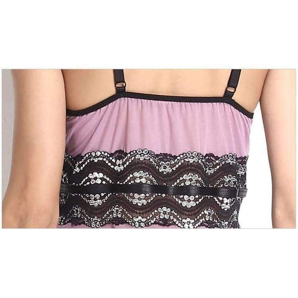 Planet Gates Luxury Ladies Lace Floral Slips Perspective Midnight Mesh Nightdress Side Slit Nightgowns Lingerie Intimates S-6XL