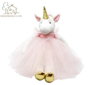 Luxury Mogo Handmade Plush Unicorn Toy Ballerina Unicorn Doll Princess Unicorn Doll Super Golden Horn Horse Stuffed Animals