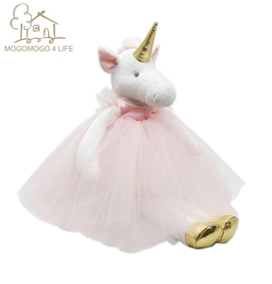 Luxury Mogo Handmade Plush Unicorn Toy Ballerina Unicorn Doll Princess Unicorn Doll Super Golden Horn Horse Stuffed Animals