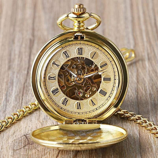 Planet Gates Luxury Smooth Roman Numerals Vintage Mechanical Chain Gift FOB Steampunk Hand Wind Casual Men Women Pocket Watches