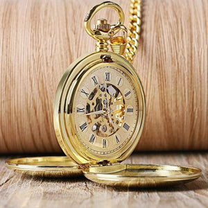 Planet Gates Luxury Smooth Roman Numerals Vintage Mechanical Chain Gift FOB Steampunk Hand Wind Casual Men Women Pocket Watches