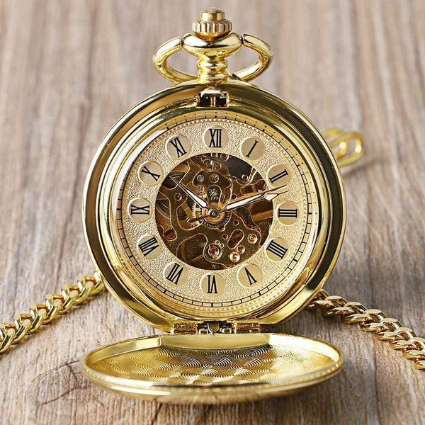 Planet Gates Luxury Smooth Roman Numerals Vintage Mechanical Chain Gift FOB Steampunk Hand Wind Casual Men Women Pocket Watches