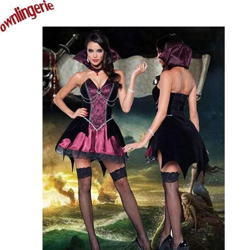 Planet Gates Luxury Vampire costumes halloween costumes for women evil medieval ball gowns black/red vampire cosplay costumes