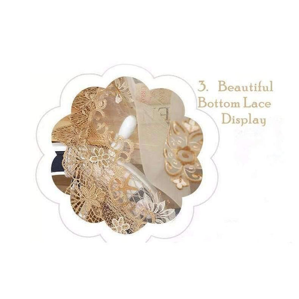 Planet Gates Luxury Water Soluble Screen Embroidery Sheer Voile Window Drapes for Living Room Door Gold Lace Curtains WP160-30