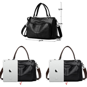 Luxury Women Handbags Large Capacity Boston Tote Bag Designer Soft Leather Ladies Hand Bags