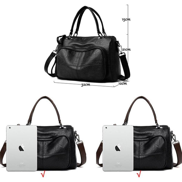 Luxury Women Handbags Large Capacity Boston Tote Bag Designer Soft Leather Ladies Hand Bags