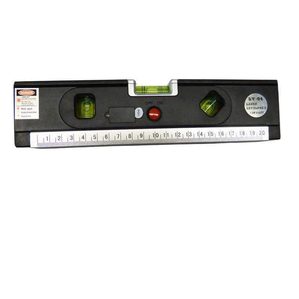 Planet Gates LV04 Multipurpose Level Laser Horizon Vertical Measure Tape Aligner Bubbles Ruler 8FT laser lever tape measure