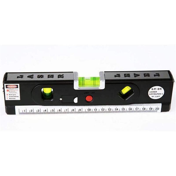 Planet Gates LV04 Multipurpose Level Laser Horizon Vertical Measure Tape Aligner Bubbles Ruler 8FT laser lever tape measure