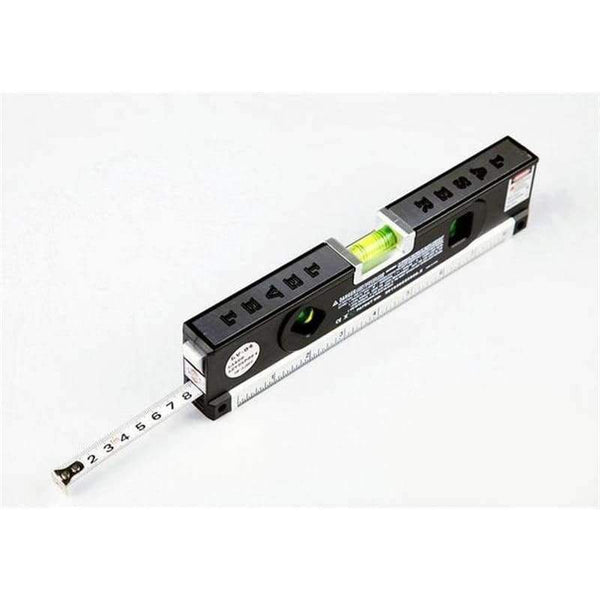 Planet Gates LV04 Multipurpose Level Laser Horizon Vertical Measure Tape Aligner Bubbles Ruler 8FT laser lever tape measure