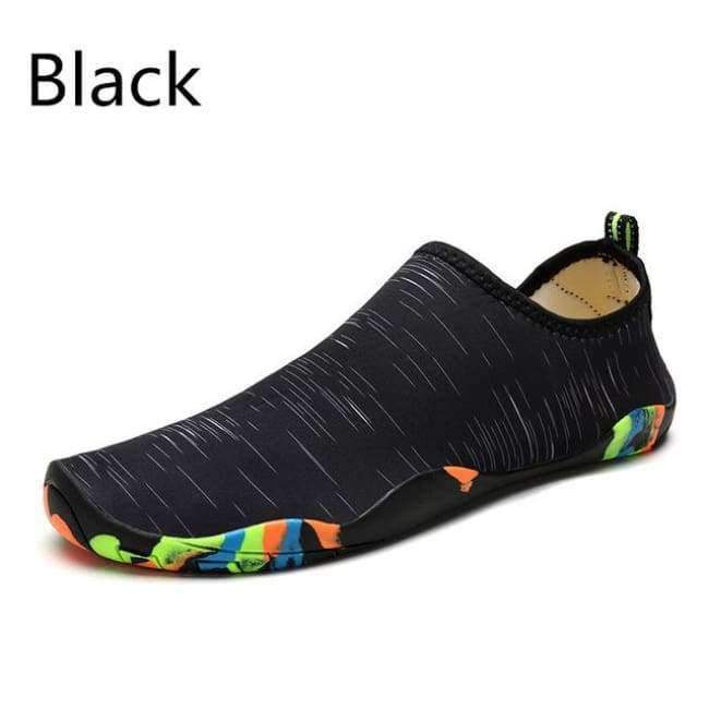Planet Gates 108Black / 5.5 Men Beach Shoes Women Outdoor Swimming Shoes Adult  Aqua Flat Soft Seaside Shoes Non-slip Walking Couple yoga Shoes