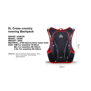 Planet Gates LXL all Outdoor Sports Backpack Women / Men Marathon Hydration Vest Pack for Exchange Cycling Hiking Running Water Bag