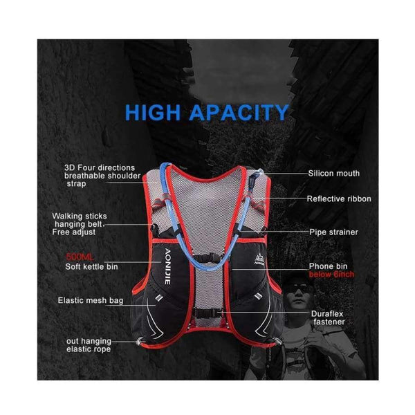 Planet Gates LXL all Outdoor Sports Backpack Women / Men Marathon Hydration Vest Pack for Exchange Cycling Hiking Running Water Bag