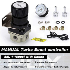 Planet Gates LZONE - T2 UNIVERSAL ADJUSTABLE MANUAL GAUGE TURBO BOOST CONTROLLER 1-150 PSI SR20DET SR JR5811