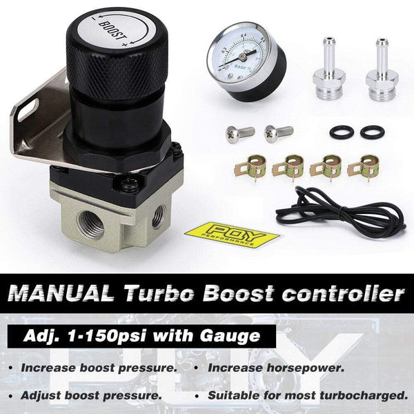 Planet Gates LZONE - T2 UNIVERSAL ADJUSTABLE MANUAL GAUGE TURBO BOOST CONTROLLER 1-150 PSI SR20DET SR JR5811
