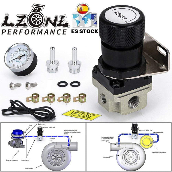 Planet Gates LZONE - T2 UNIVERSAL ADJUSTABLE MANUAL GAUGE TURBO BOOST CONTROLLER 1-150 PSI SR20DET SR JR5811