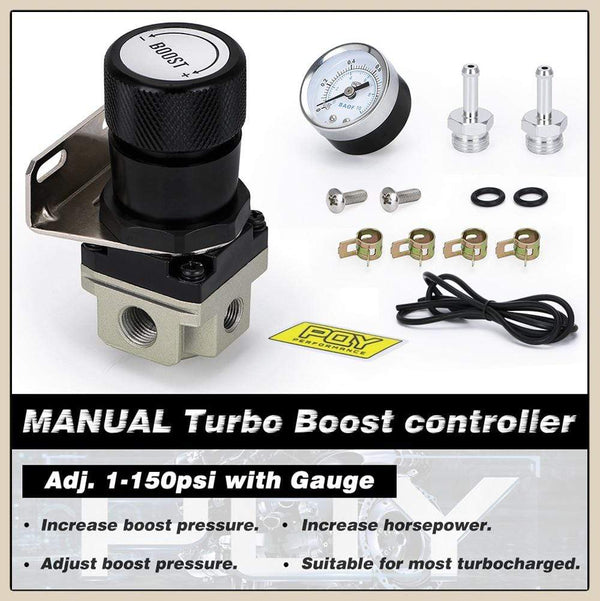 Planet Gates LZONE - T2 UNIVERSAL ADJUSTABLE MANUAL GAUGE TURBO BOOST CONTROLLER 1-150 PSI SR20DET SR JR5811