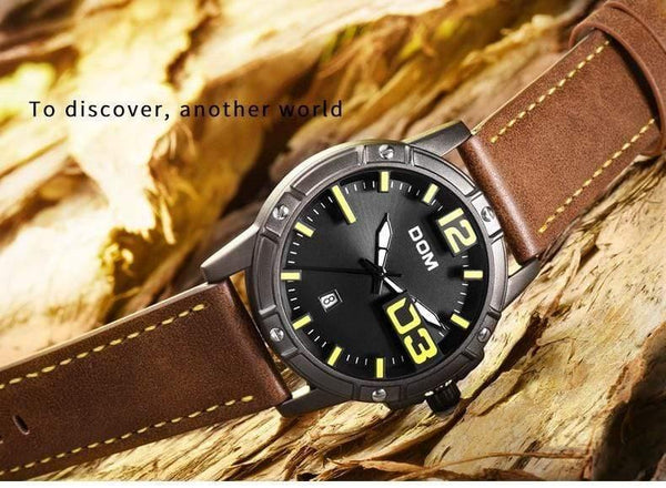Planet Gates M-1218BL-1M5 Men Luxury Sport Quartz wristwatch clock Mens Watches Leather Business Waterproof watch Relogio Masculino M-1218BL-1M5