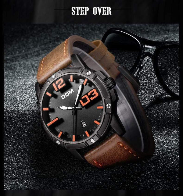 Planet Gates M-1218BL-1M5 Men Luxury Sport Quartz wristwatch clock Mens Watches Leather Business Waterproof watch Relogio Masculino M-1218BL-1M5