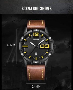 Planet Gates M-1218BL-1M5 Men Luxury Sport Quartz wristwatch clock Mens Watches Leather Business Waterproof watch Relogio Masculino M-1218BL-1M5