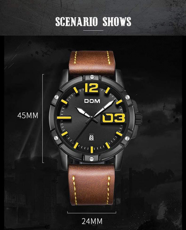 Planet Gates M-1218BL-1M5 Men Luxury Sport Quartz wristwatch clock Mens Watches Leather Business Waterproof watch Relogio Masculino M-1218BL-1M5
