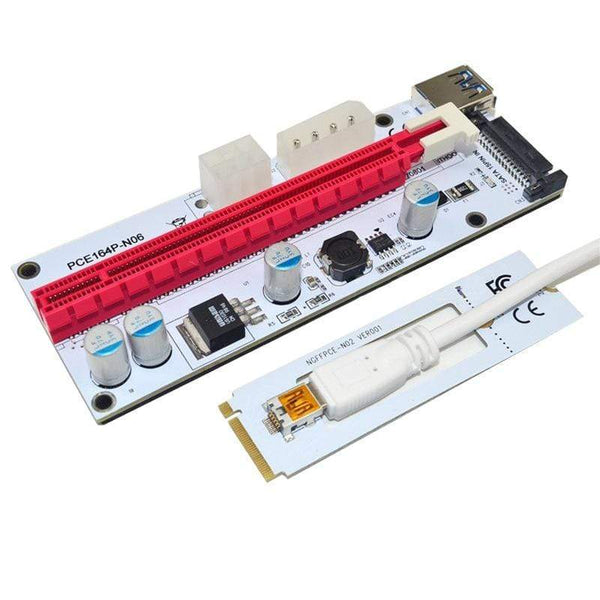 Planet Gates M.2 NGFF to PCI-E X16 Slot Transfer Card Mining m.2 Riser with sata 6pin 4pin molex Riser card raiser for Bitcoin mining