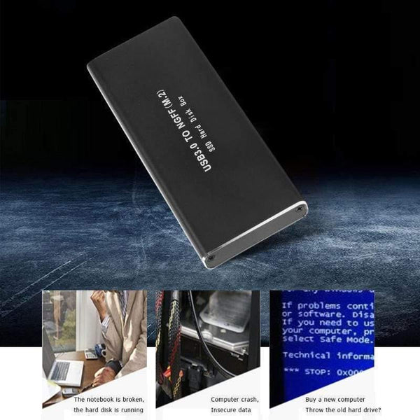Planet Gates M.2 NGFF to USB3.0 HDD SSD Case USB3.0 to USB3.0 Micro-B Adapter 6GB/s HDD Enclosure Box External Hard Disk Drive Box SSD Case